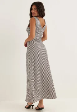 Viterni S/L V-NECK ANKLE DRESS