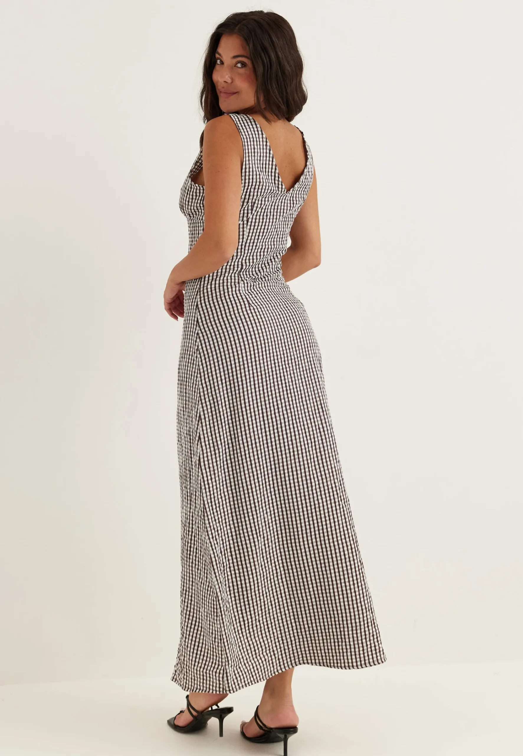 Viterni S/L V-NECK ANKLE DRESS