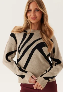 Vitif Jacquard L/S KNIT TOP KN