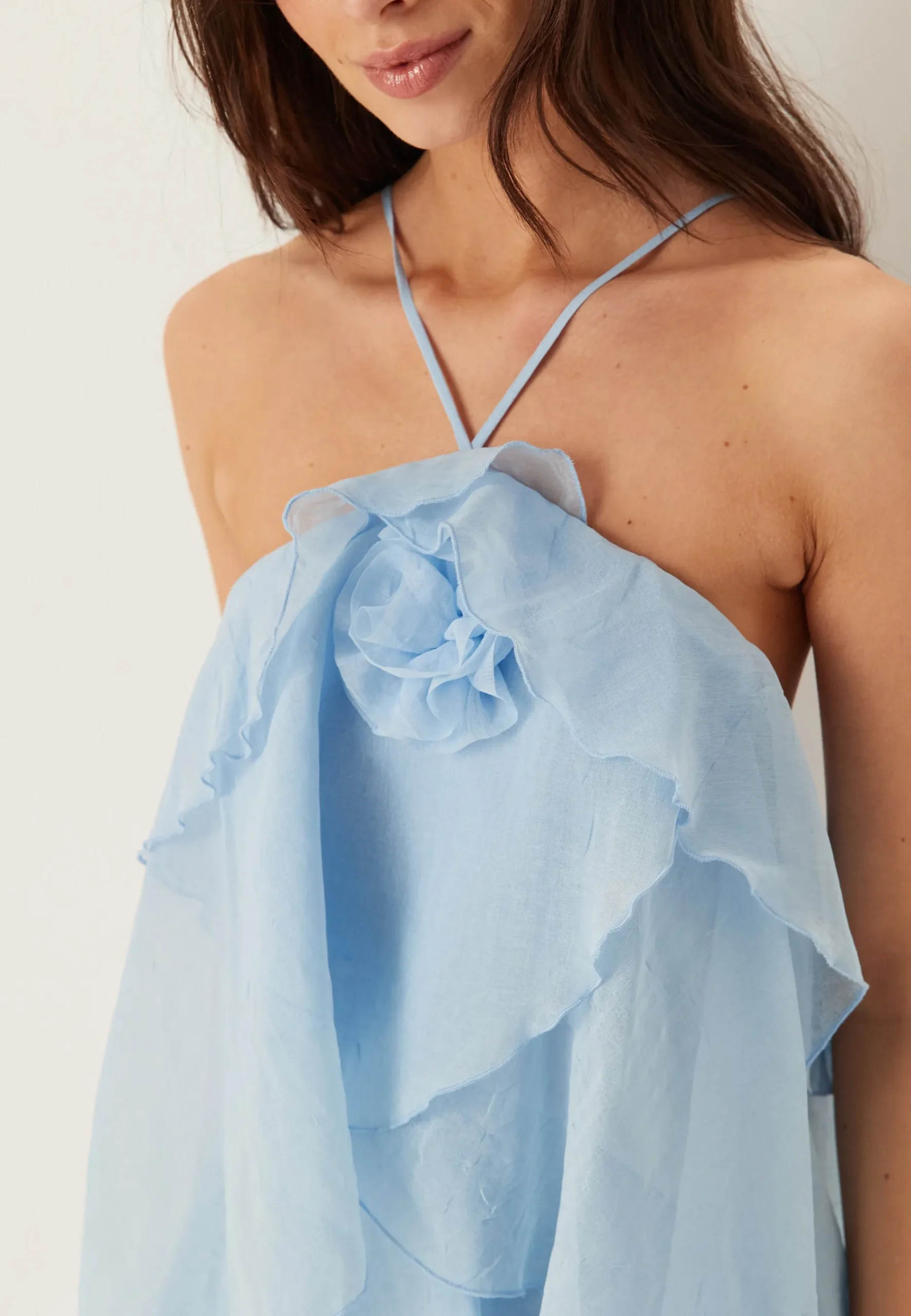 Vmdelilah Sl Halter Ruffle Dress