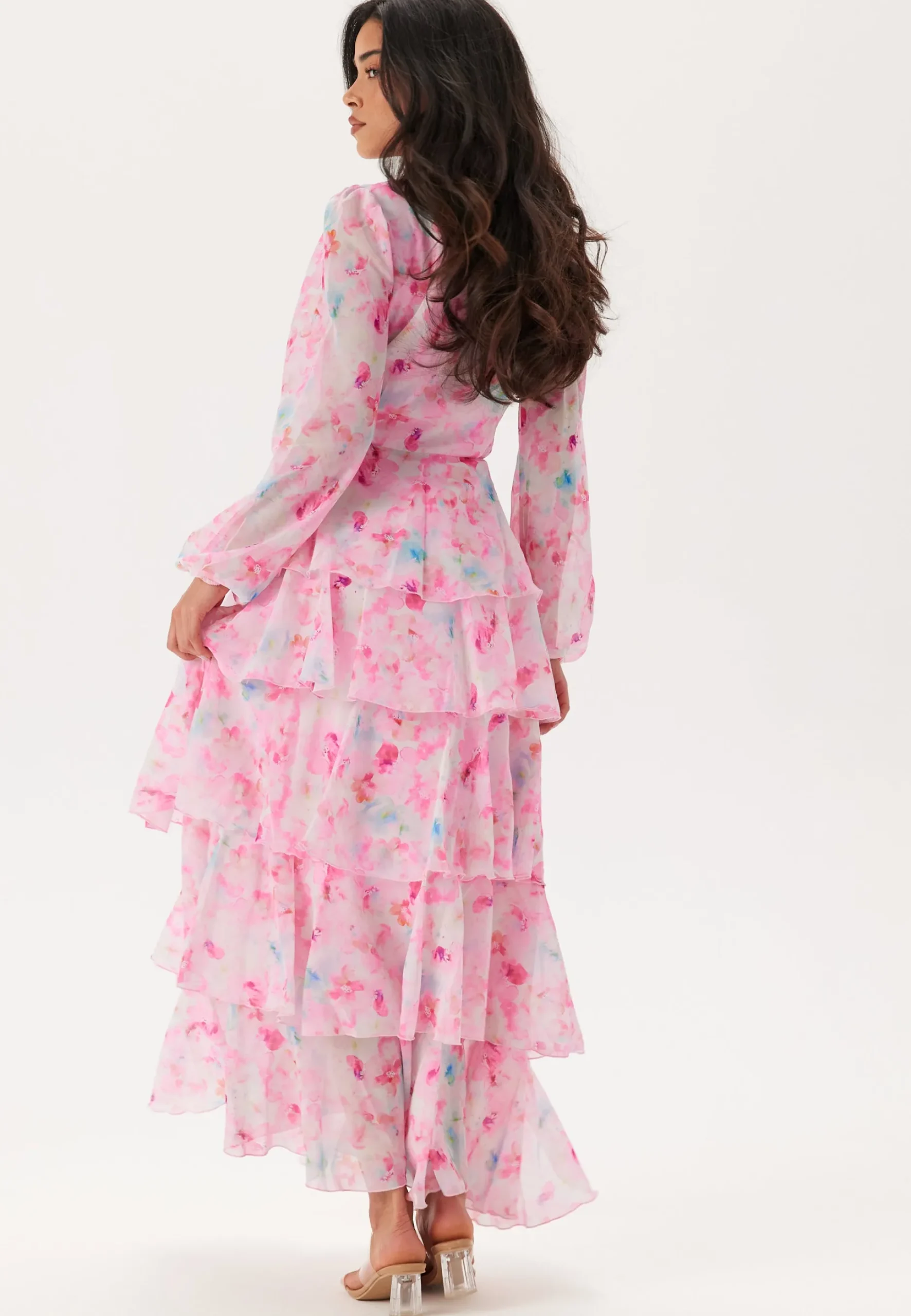 Vmfelicia Ls Ruffle Maxi Dress