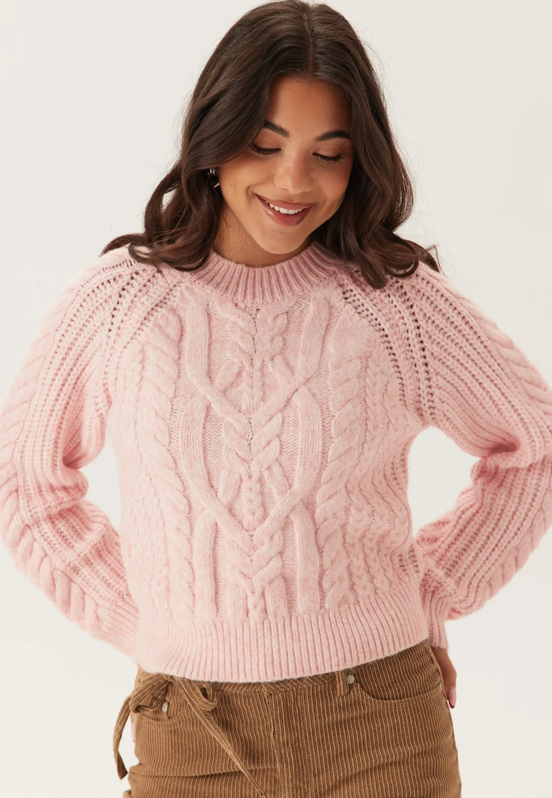 Vmjada Ls O-neck Cable Pullover