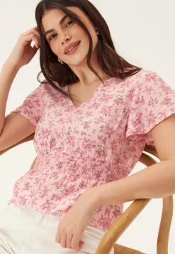 Vmjosie Ss V-neck Short Smock Top