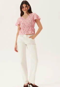 Vmjosie Ss V-neck Short Smock Top