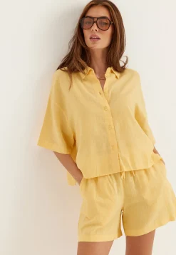 Vmlinn 2/4 SHORT SHIRT WVN NOOS