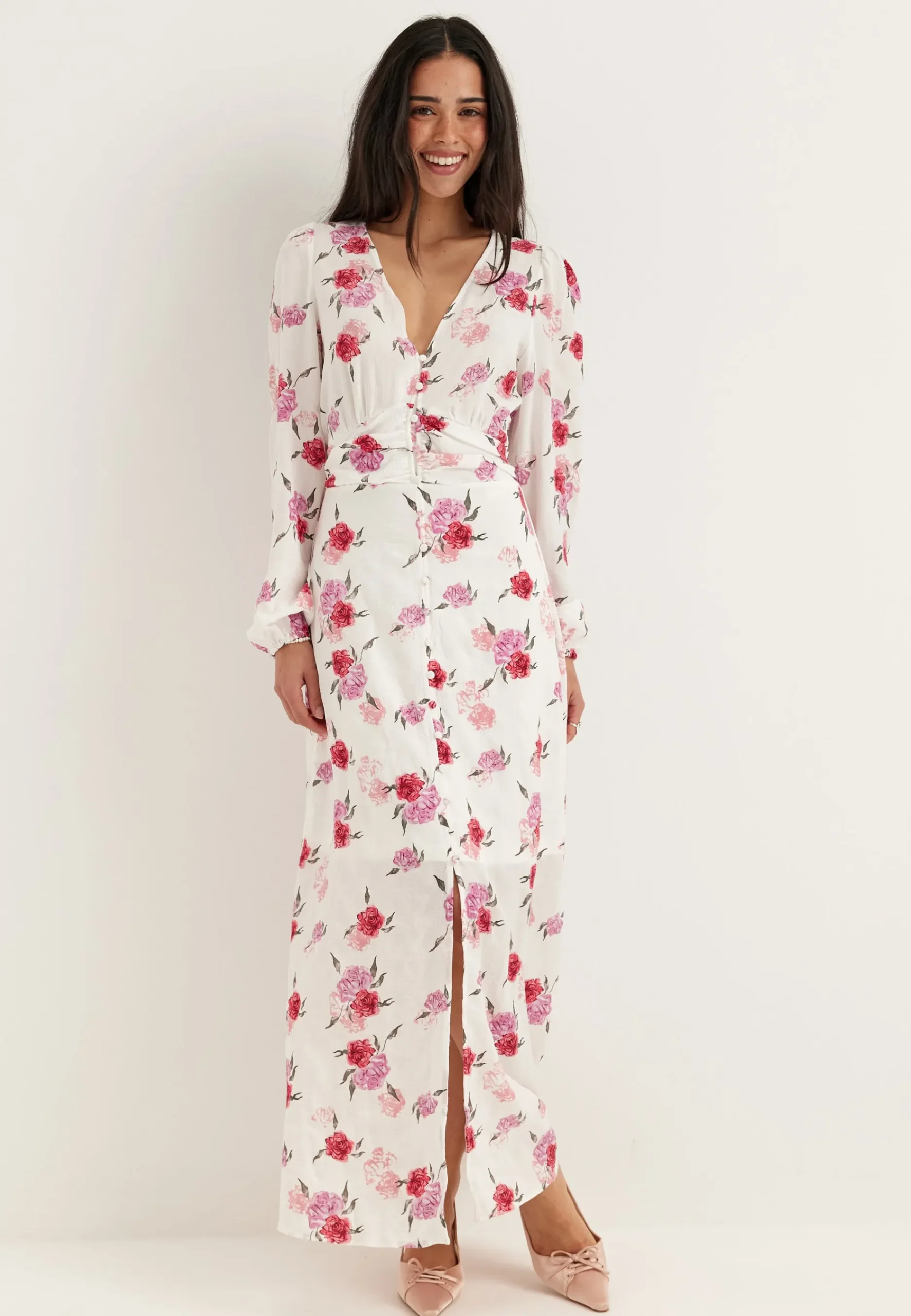 Vmlisa Ls V-neck Long Dress
