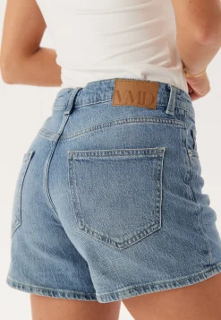 Vmtess mid rise short denim shorts