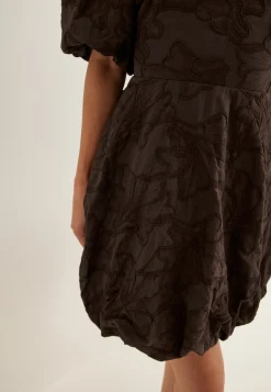 V-neck Bubble Hem Short Dress