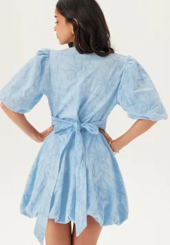 V-neck Bubble Hem Short Dress