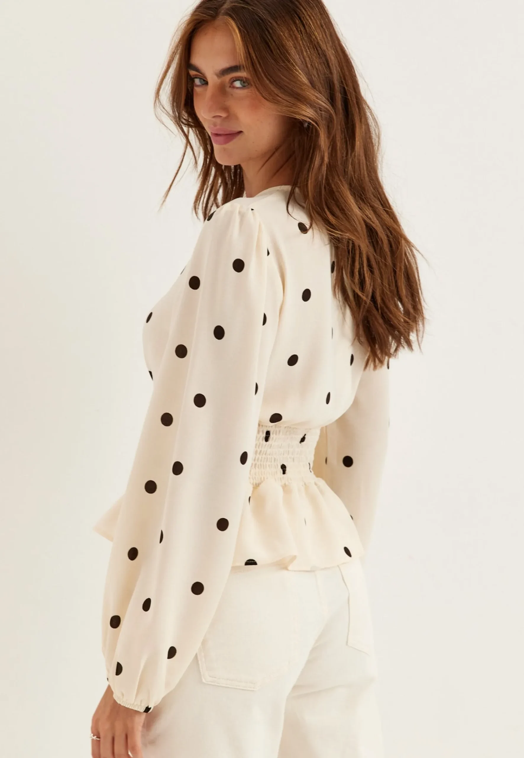 V-neck Button Blouse