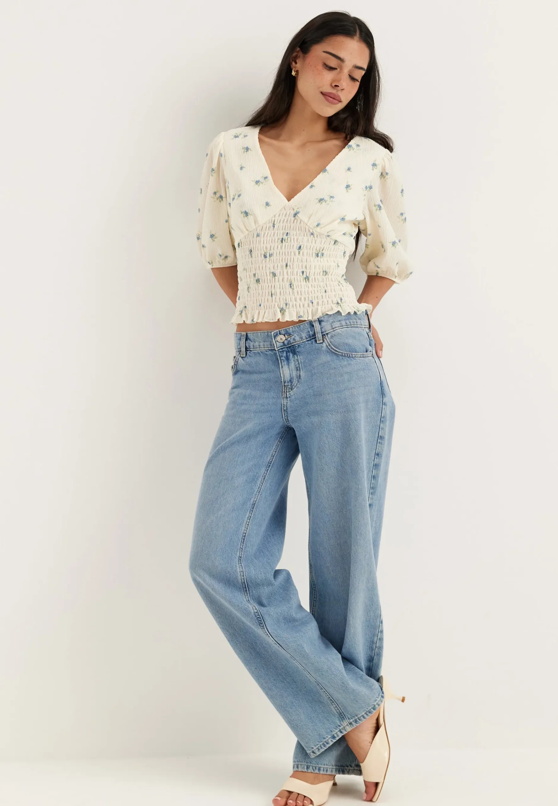 V-neck Smock Top
