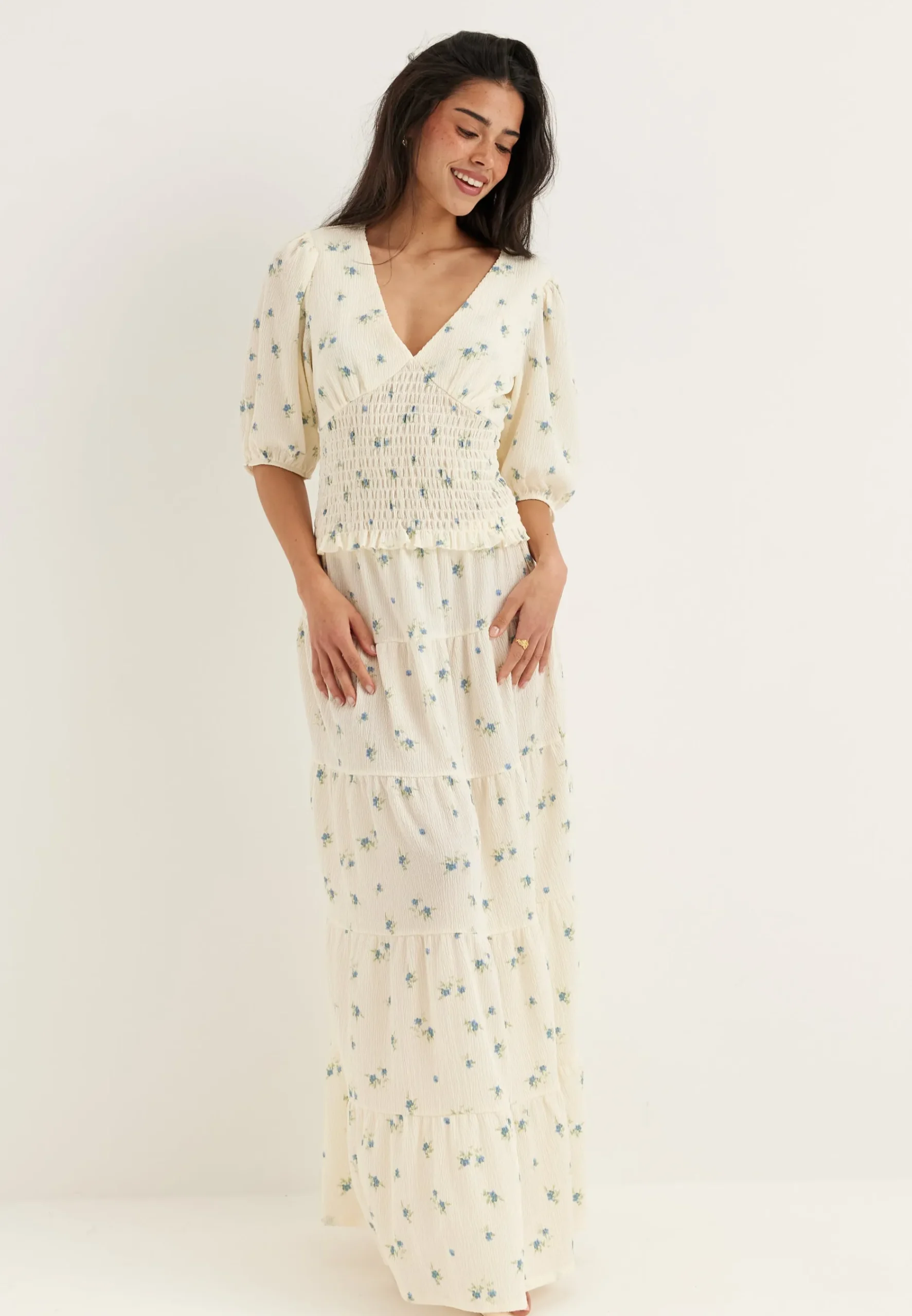 V-neck Smock Top