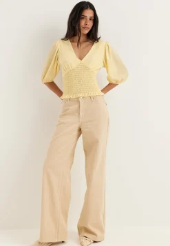 V-neck Smock Top