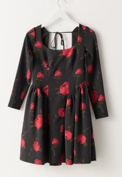 Volume Skirt Long Sleeve Mini Dress