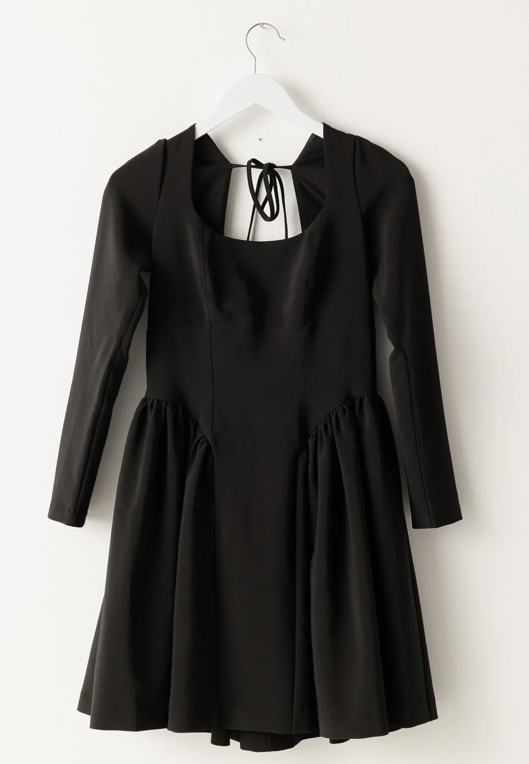 Volume Skirt Long Sleeve Mini Dress