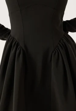 Volume Skirt Long Sleeve Mini Dress