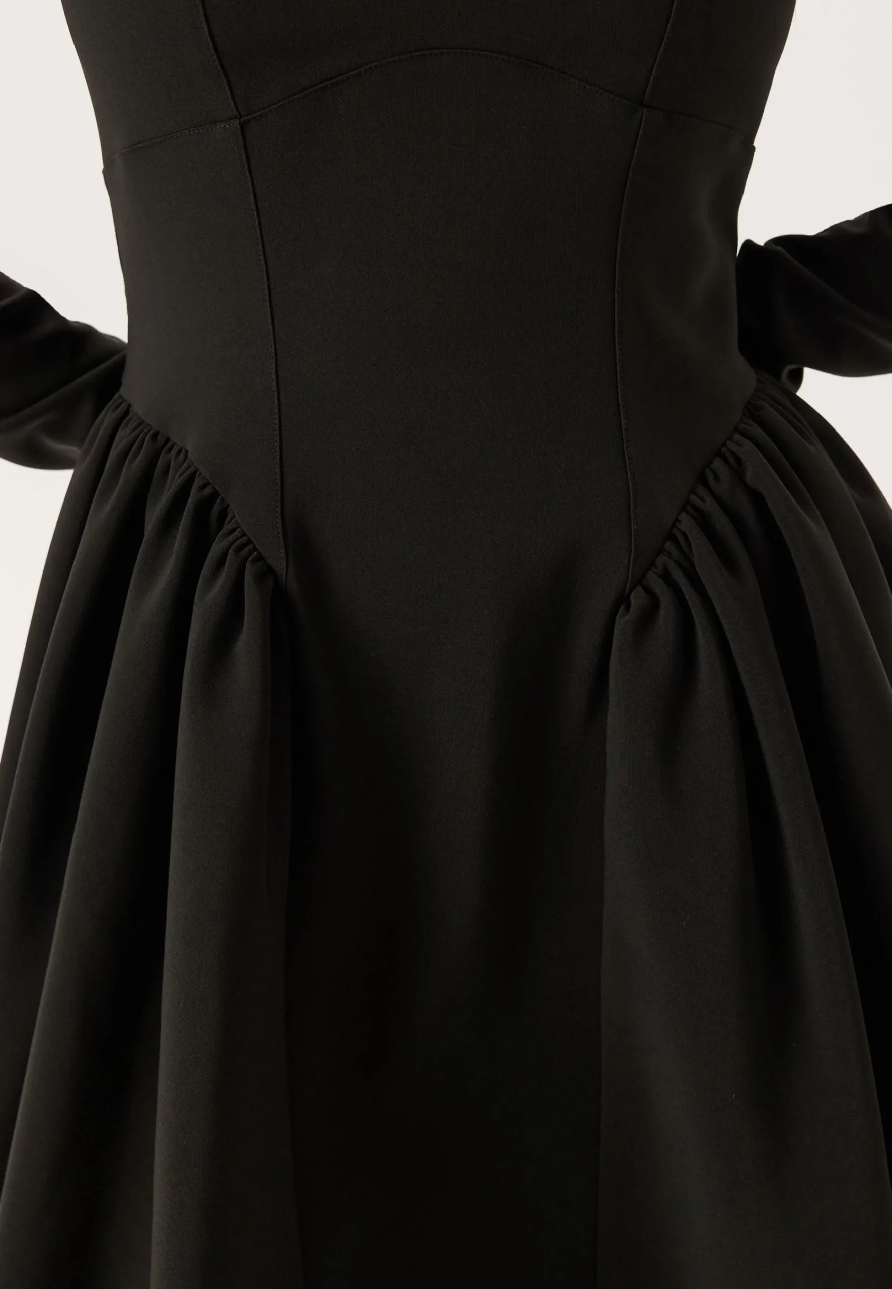 Volume Skirt Long Sleeve Mini Dress