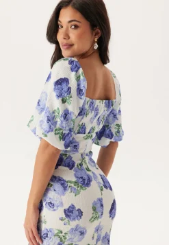 Volume Sleeve Midi Dress
