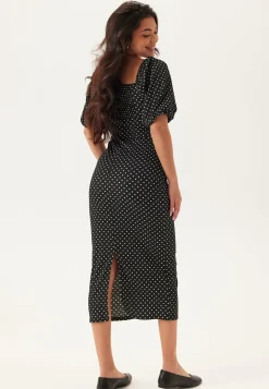 Volume Sleeve Midi Dress