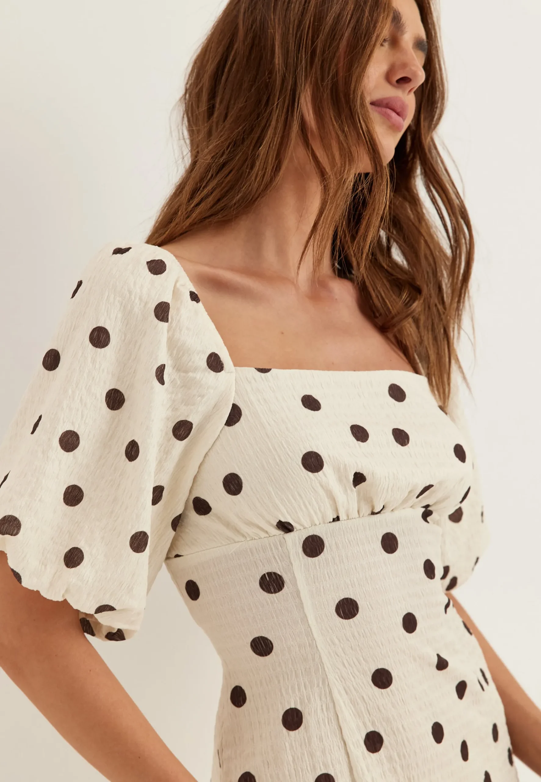 Volume Sleeve Mini Dress
