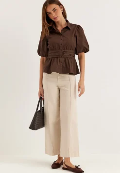 Waist Detail Cotton Blouse