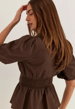 Waist Detail Cotton Blouse