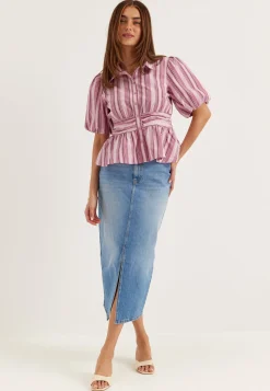 Waist Detail Cotton Blouse