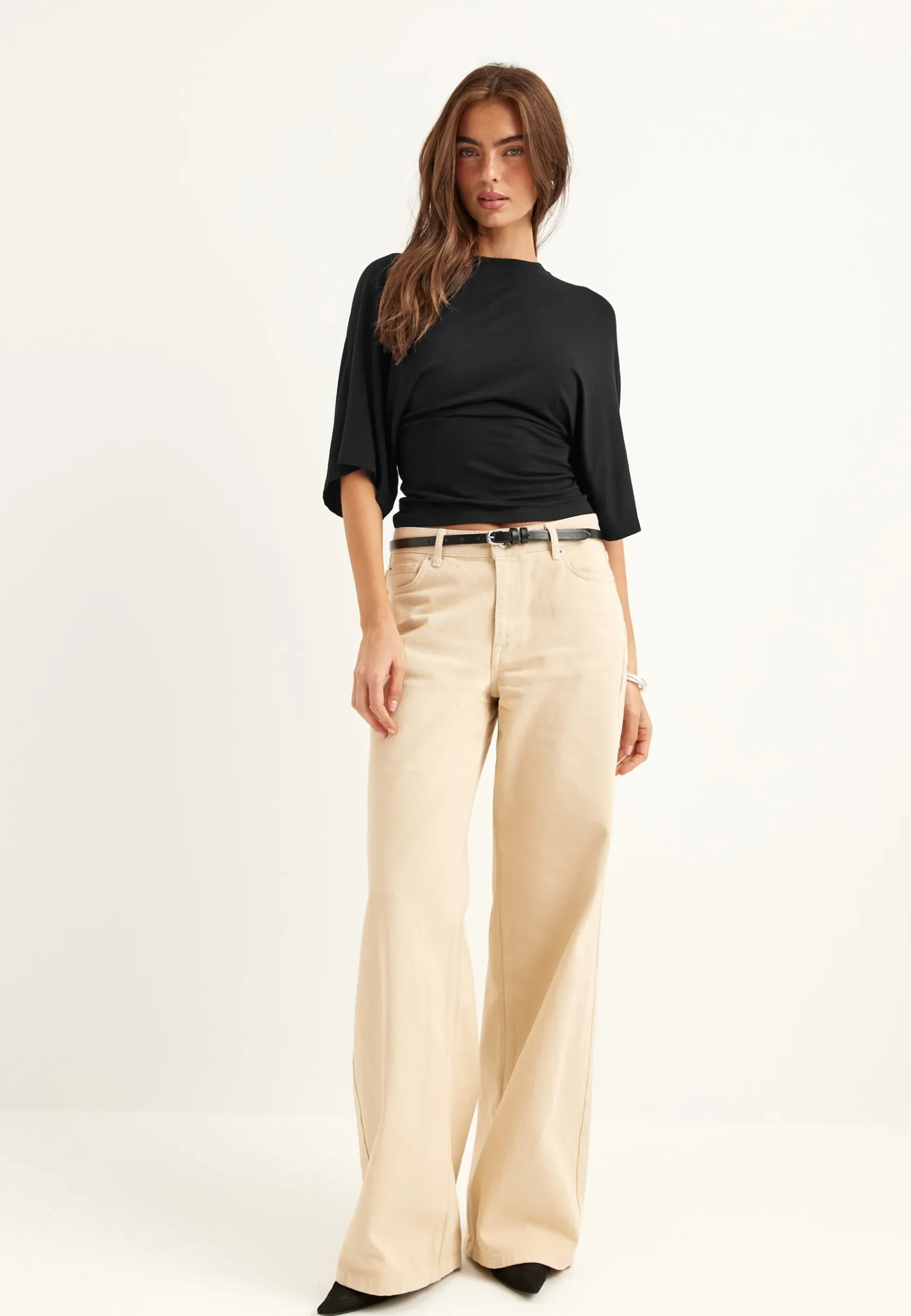 Wide Sleeve Fitted Tee