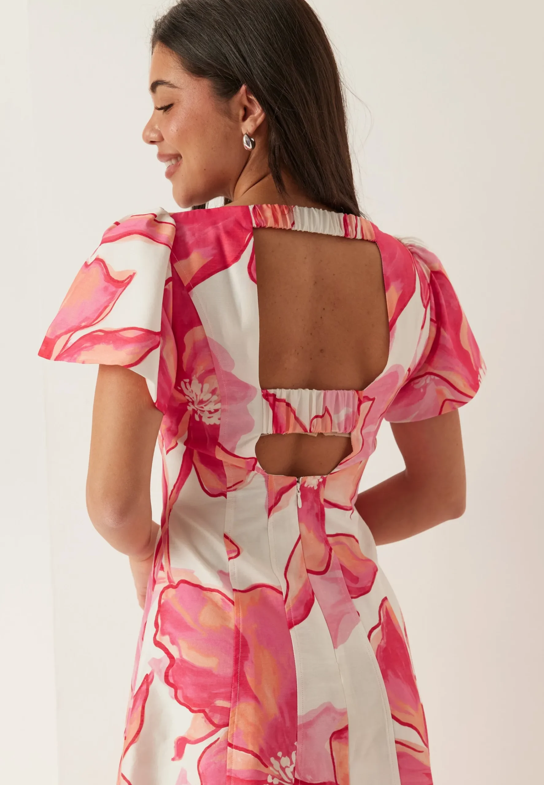 Wilda Flutter Sleeve Dress