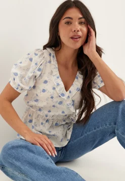 Wrap Frill Blouse