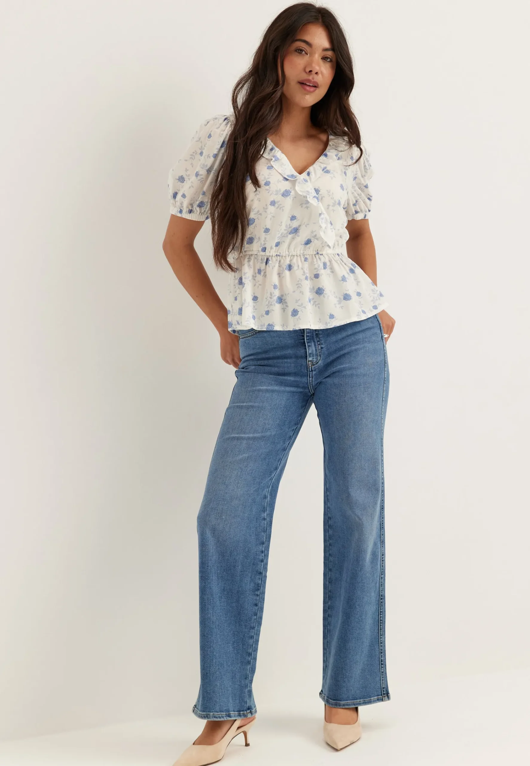 Wrap Frill Blouse