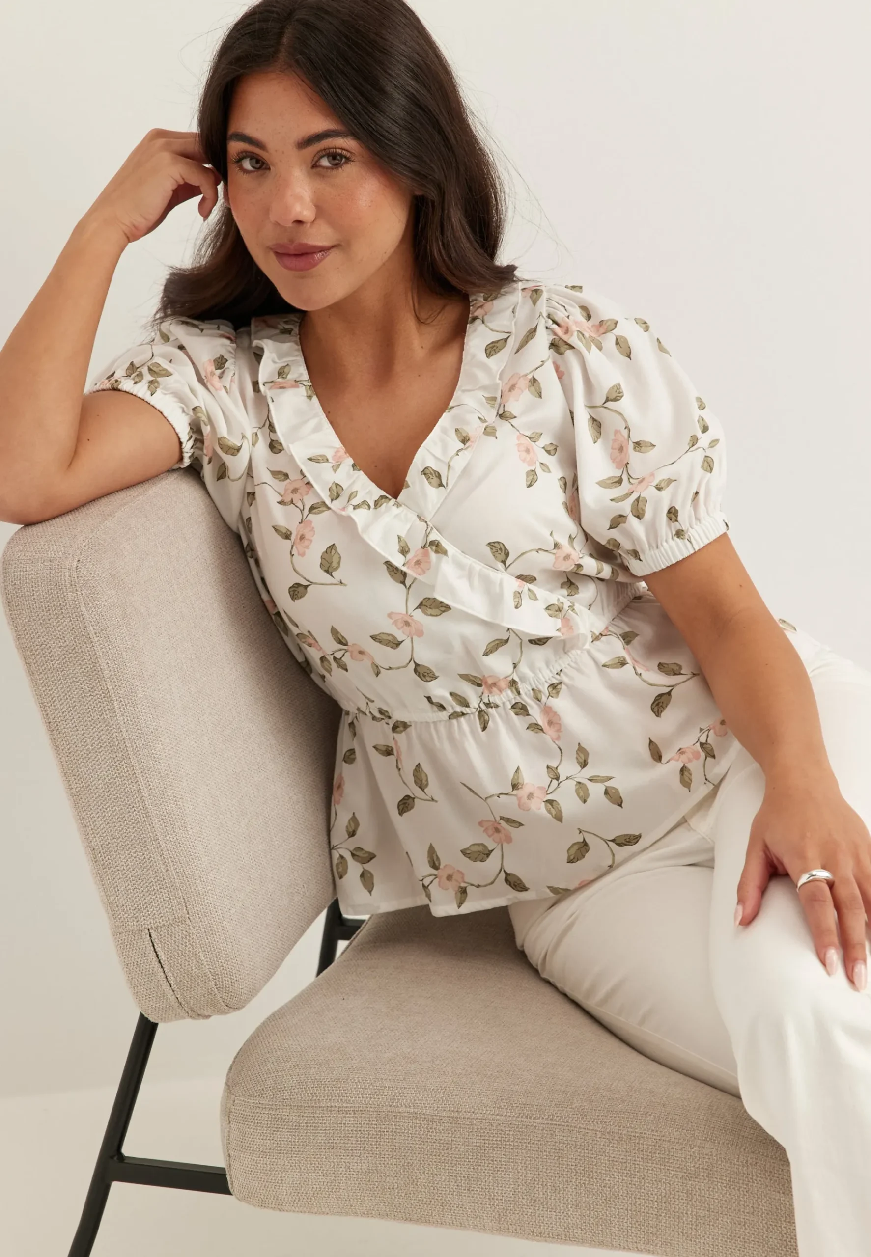 Wrap Frill Blouse