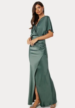 Wrap Satin Gown