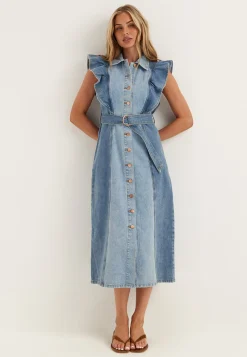 Yascawi Sl Denim Long Dress