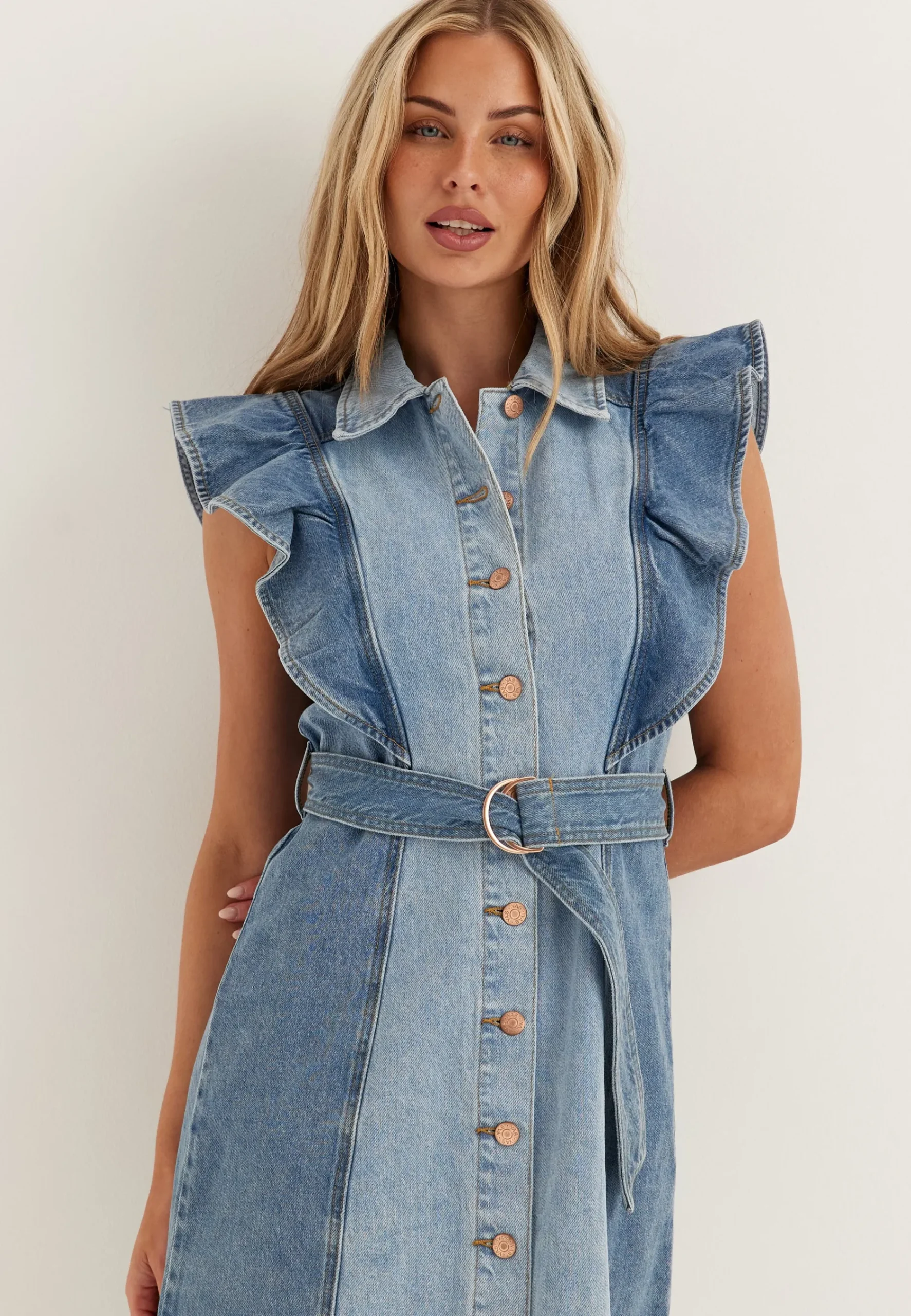 Yascawi Sl Denim Long Dress