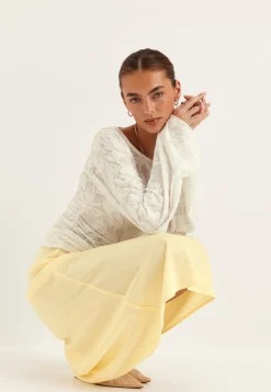 Yaspella High Waist Midi Skirt