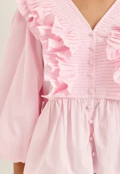 Yasruna 3/4 RUFFLE TOP
